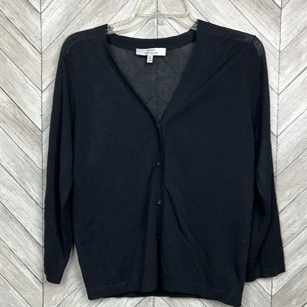 ROBERT RODRIGUEZ | Black Button Front Cardigan | M